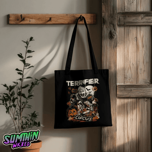 Jester - Black Tote Bag - Terrifier Inspired - Sumthin Wicked Exclusive - Goblin Wood