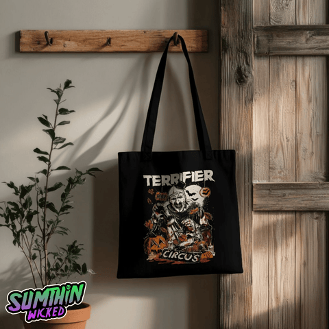 Jester - Black Tote Bag - Terrifier Inspired - Sumthin Wicked Exclusive - Goblin Wood