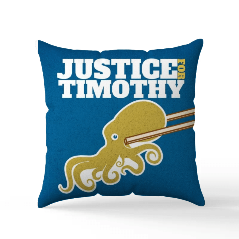 Justice For Timothy Scatter Cushion - The Boys Inspired - Goblin Wood Exclusive - Goblin Wood