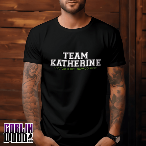 Katherine - Black Varsity Premium T-Shirt - Goblin Wood Exclusive - Goblin Wood