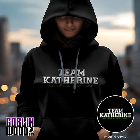 Katherine - Varsity Premium Black Hoody - TVD Inspired - Goblin Wood Exclusive - Goblin Wood