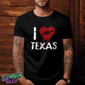 Lone Star - Black Premium T-Shirt - Texas Chainsaw Massacre Inspired - Sumthin Wicked Exclusive - Goblin Wood