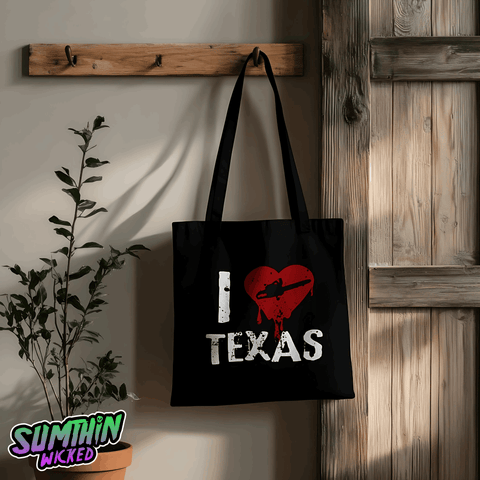 Lone Star - Black Tote Bag - Texas Chainsaw Massacre Inspired - Sumthin Wicked Exclusive - Goblin Wood