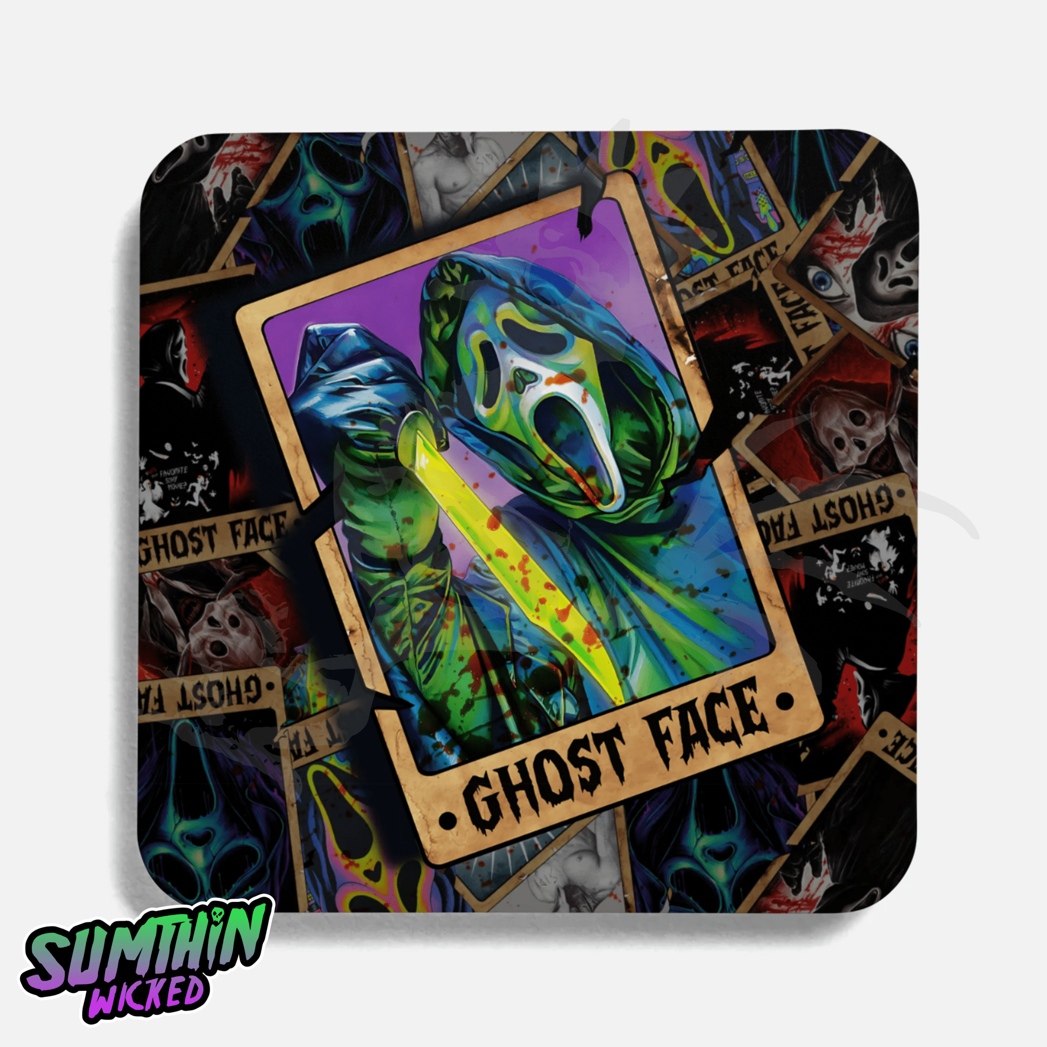 Macher - Tarot Drinks Coaster - Scream Inspired - Sumthin Wicked Exclusive - Goblin Wood