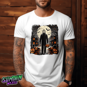 Michael - Trick Or Treat Hoody - White Premium T-Shirt - Halloween Inspired - Sumthin Wicked Exclusive - Goblin Wood