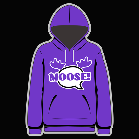 Moose! Speech Bubble Purple Hoody - Goblin Wood Exclusive - Goblin Wood