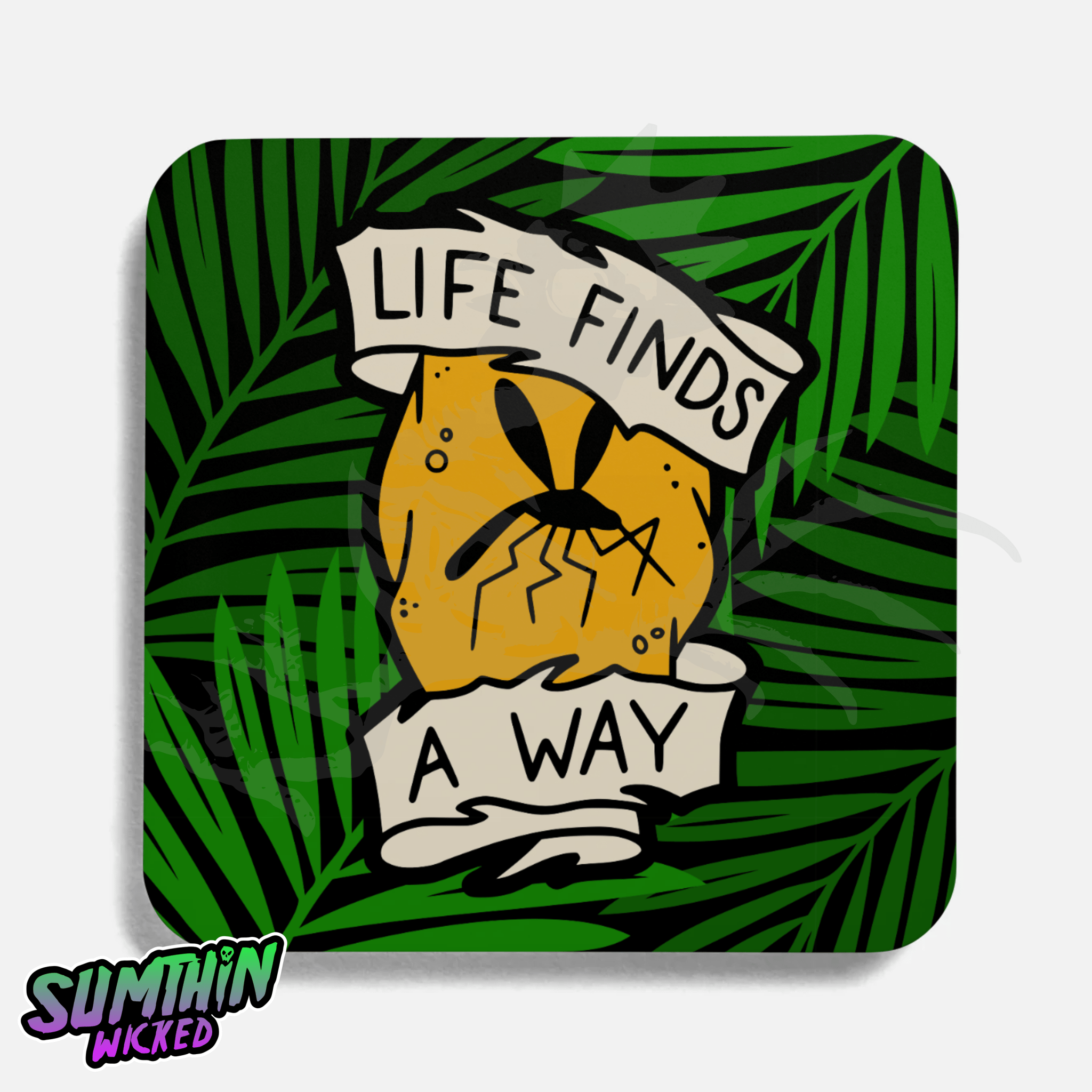 Mozzie - Drinks Coaster - Jurassic Park Inspired - Sumthin Wicked Exclusive - Goblin Wood