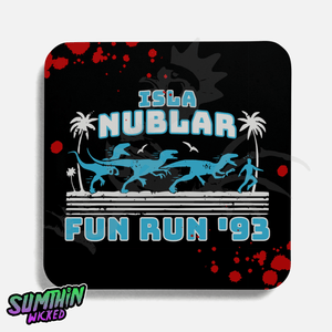 Park Run! - Drinks Coaster - Jurassic Park Inspired - Sumthin Wicked Exclusive - Goblin Wood