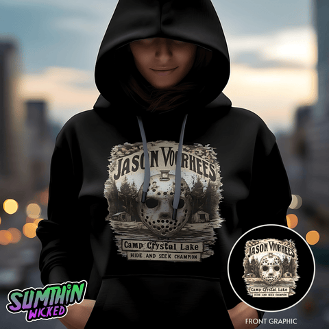 Peekaboo! - Premium Black Hoody - Friday the 13th Inspired - Sumthin Wicked Exclusive - Goblin Wood