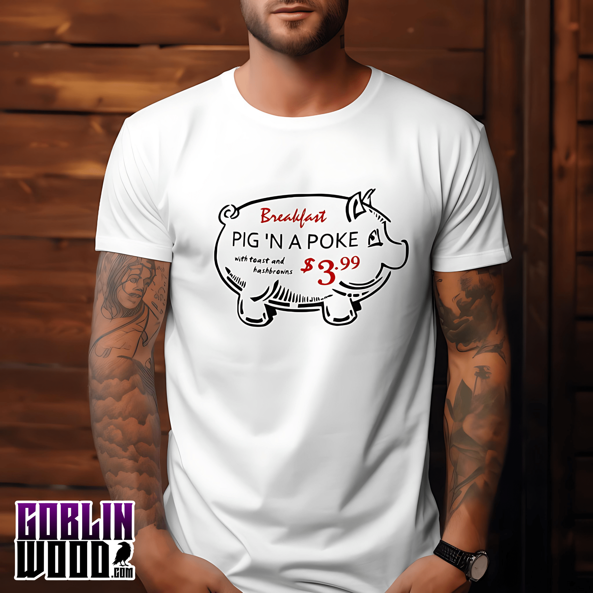 Porky - White Premium T-Shirt - Supernatural Inspired - Goblin Wood Exclusive - Goblin Wood