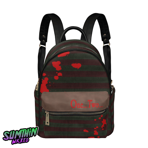 *PRE ORDER* Freddy - AOP Print Mini Backpack - A Nightmare On Elm Street Inspired - Sumthin Wicked Exclusive - Goblin Wood