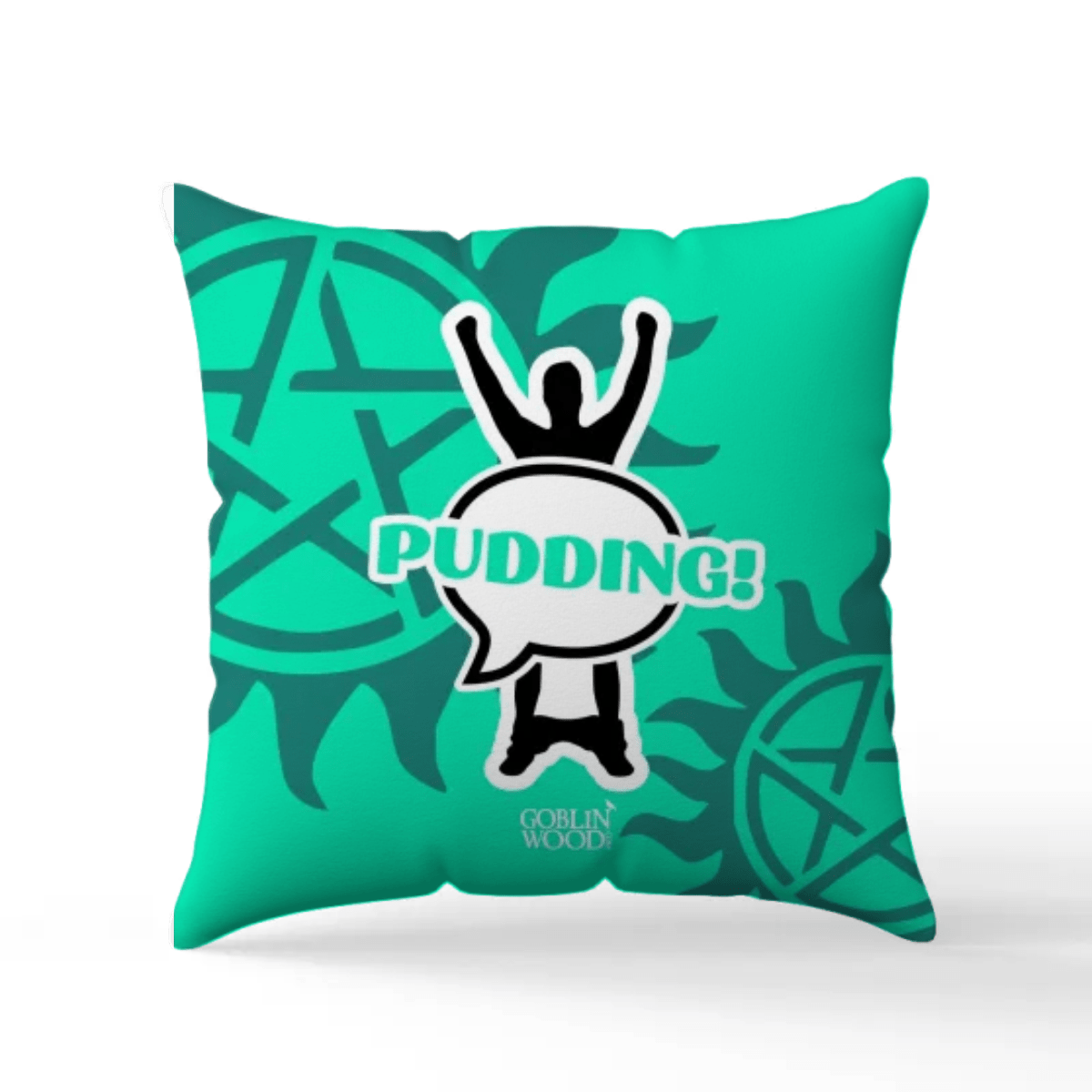 Pudding! Speech Bubble Scatter Cushion - Supernatural Inspired - Goblin Wood Exclusive - Goblin Wood