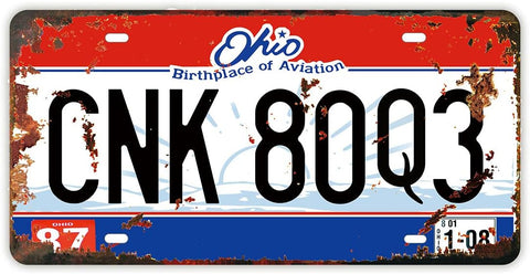 Retro Embossed License Plate - CNK 80Q3 - Supernatural Inspired - Goblin Wood