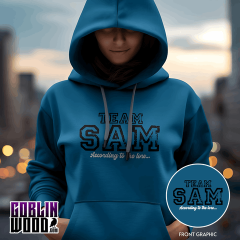 Sam - Varsity Premium Deep Sea Blue Hoody - Supernatural Inspired - Goblin Wood Exclusive - Goblin Wood