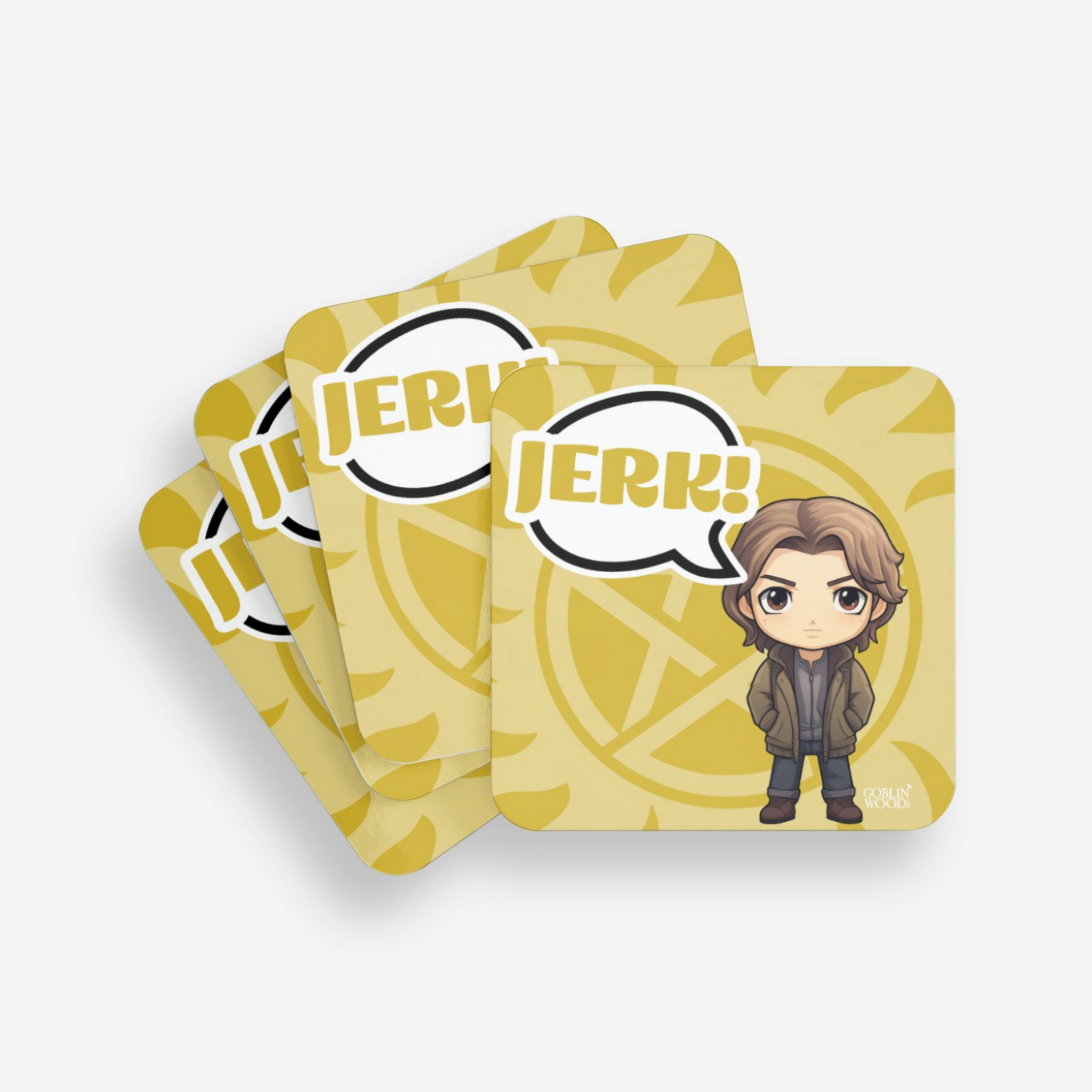 Sam Kawaii Speech Bubble Coaster - Supernatural Inspired