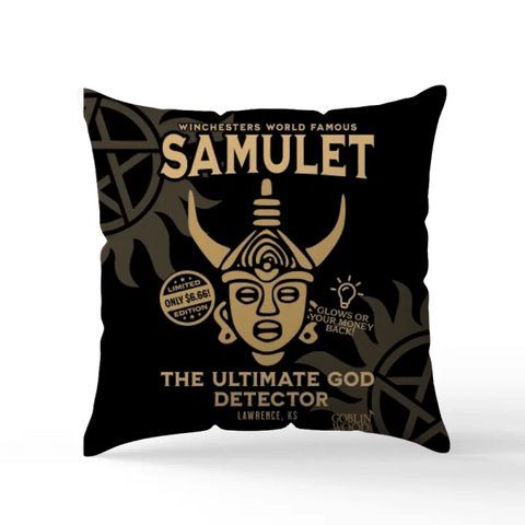 Samulet Detector Scatter Cushion - Supernatural Inspired - Goblin Wood