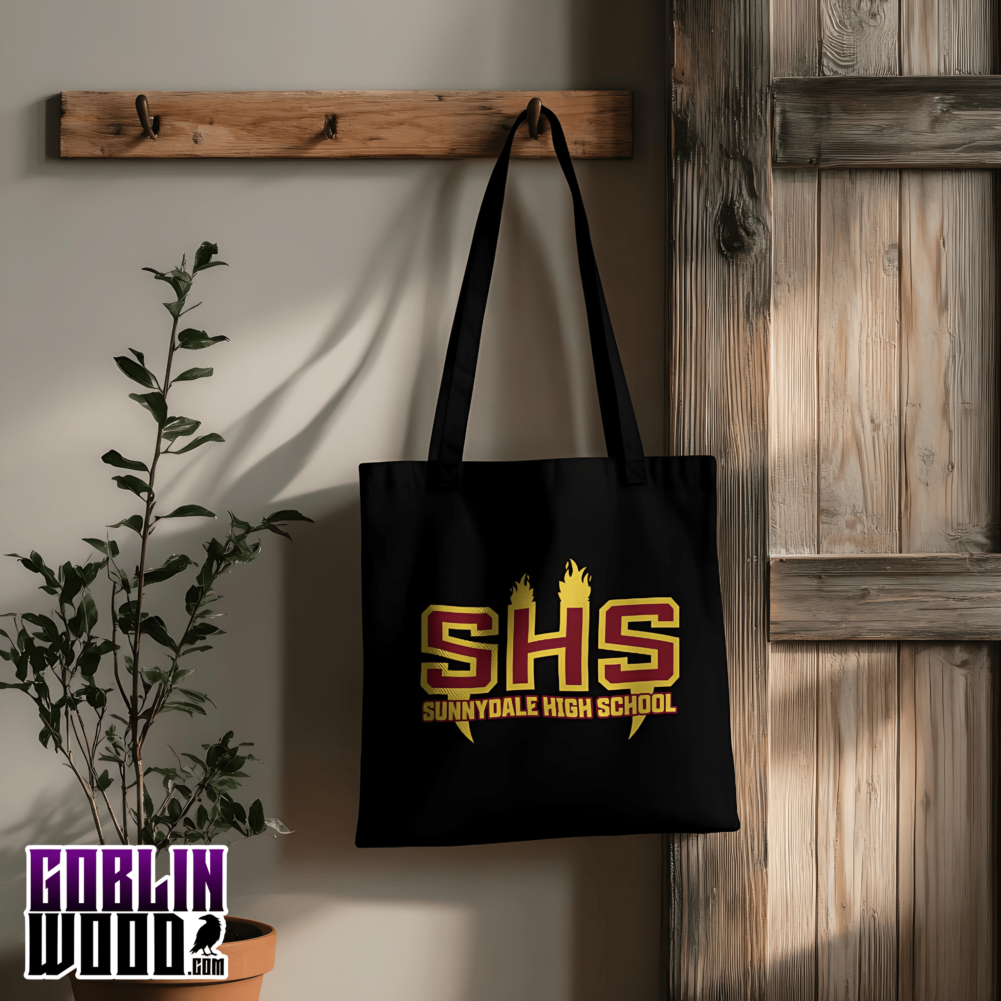 SHS - Black Tote Bag - Buffy Inspired - Goblin Wood Exclusive - Goblin Wood