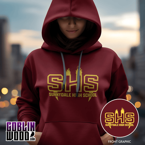 SHS - Maroon Premium Hoody - Buffy Inspired - Goblin Wood Exclusive - Goblin Wood