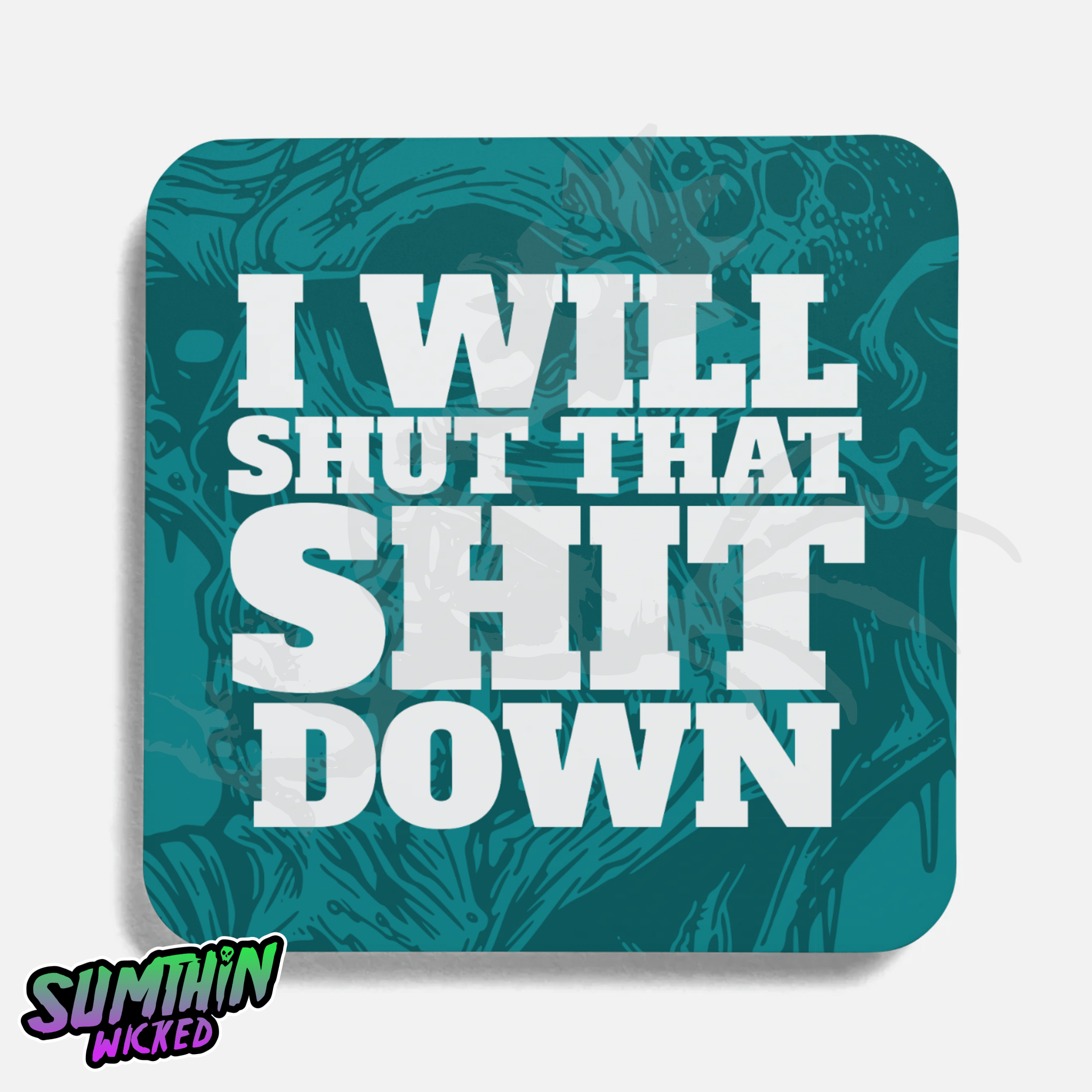 Sh*t - Drinks Coaster - The Walking Dead Inspired - Sumthin Wicked Exclusive - Goblin Wood