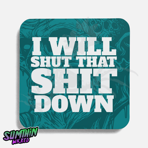 Sh*t - Drinks Coaster - The Walking Dead Inspired - Sumthin Wicked Exclusive - Goblin Wood