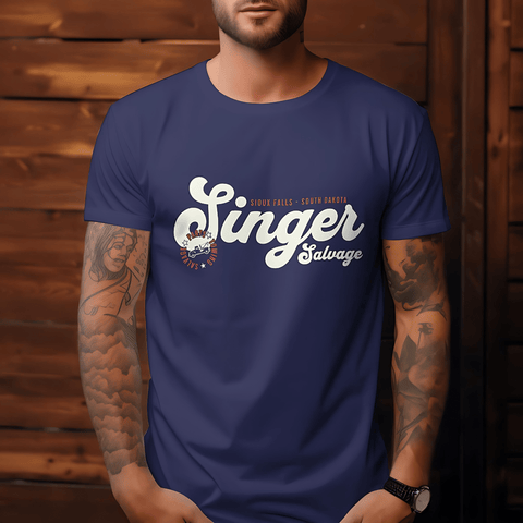 Singer Salvage - Navy Premium T-Shirt - Goblin Wood Exclusive - Goblin Wood