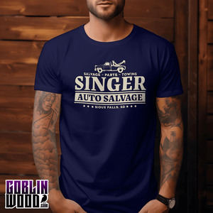 Singer Salvage - Premium Navy T-Shirt - Supernatural inspired - Goblin Wood Exclusive - Goblin Wood