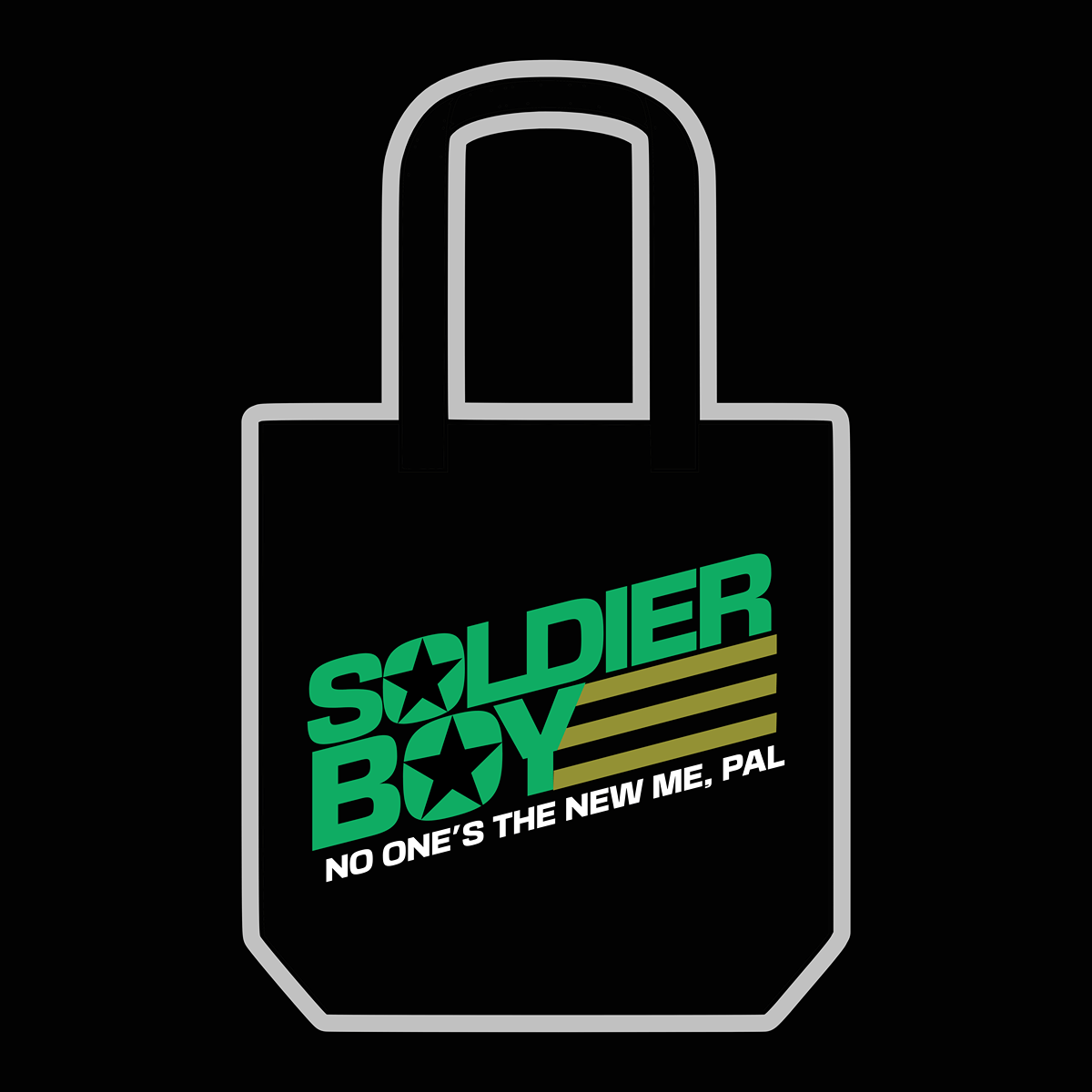 Soldier Boy Black Tote Bag - The Boys Inspired - Goblin Wood Exclusive - Goblin Wood