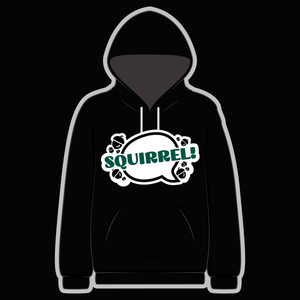 Squirrel! Speech Bubble Black Hoody - Goblin Wood Exclusive - Goblin Wood