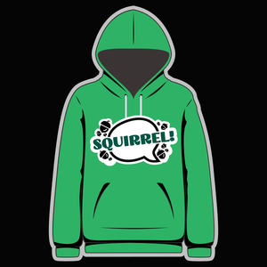 Squirrel! Speech Bubble Green Hoody - Goblin Wood Exclusive - Goblin Wood