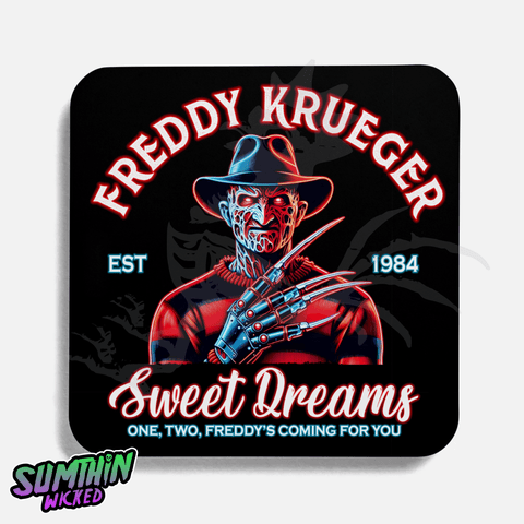 Sweet Dreams - Drinks Coaster - A Nightmare On Elm Street Inspired - Sumthin Wicked Exclusive - Goblin Wood