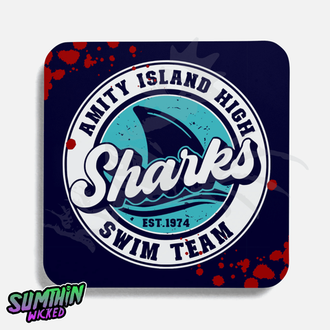 Take - A - Dip - Drinks Coaster - Jaws Inspired - Sumthin Wicked Exclusive - Goblin Wood