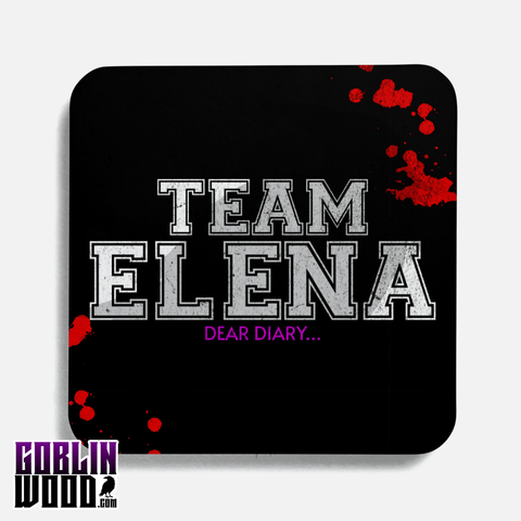 Team Elena - Varsity Drinks Coaster - TVD Inspired - Goblin Wood Exclusive - Goblin Wood