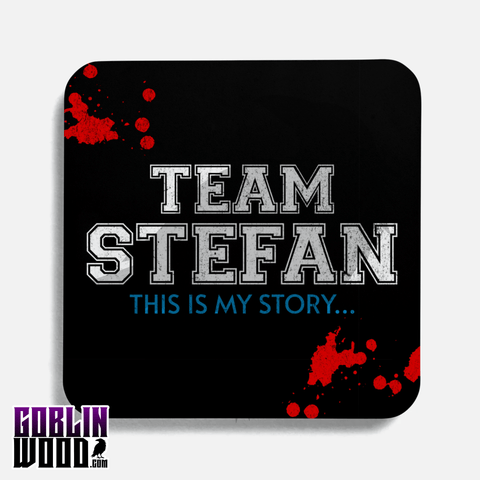 Team Stefan - Varsity Drinks Coaster - TVD Inspired - Goblin Wood Exclusive - Goblin Wood