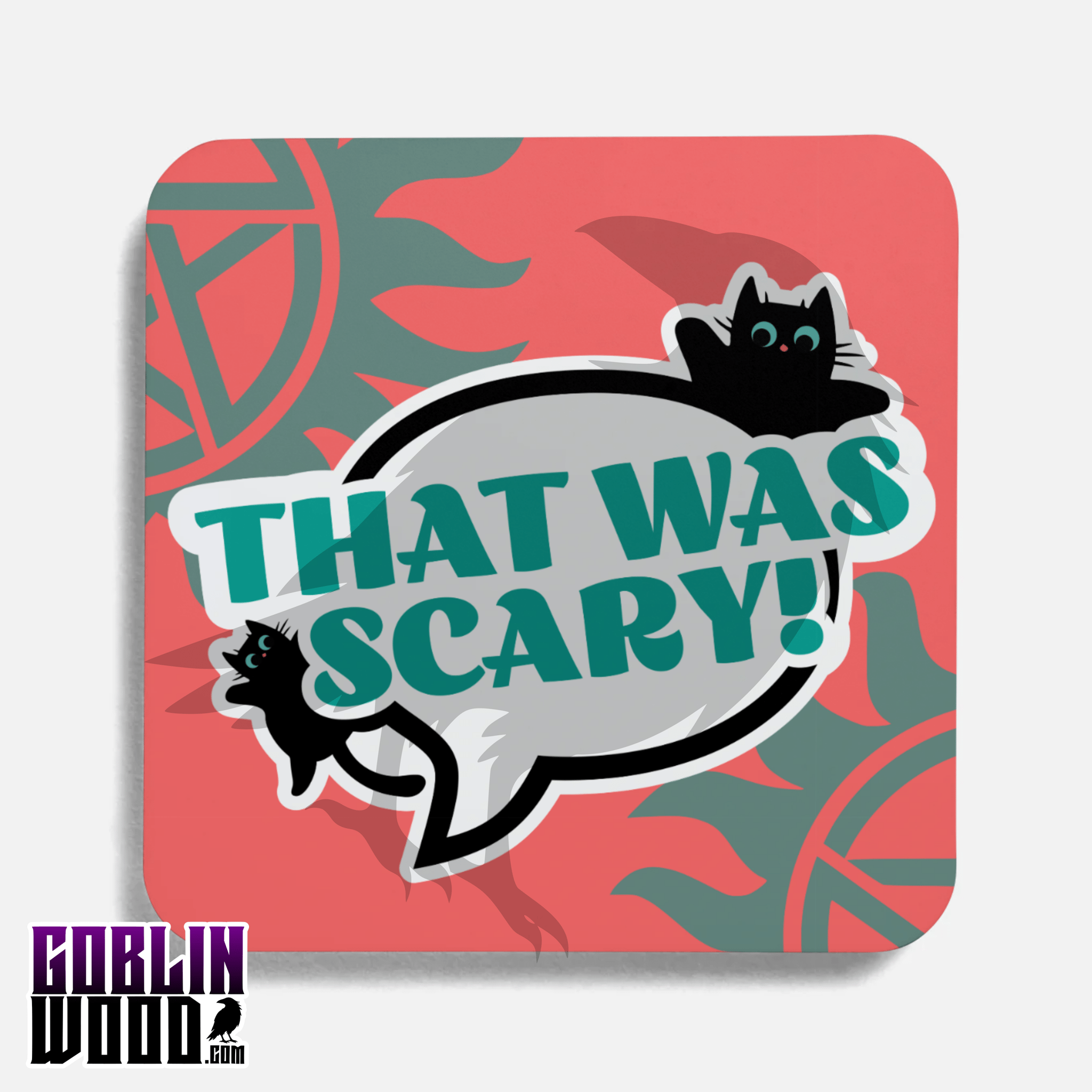 That Was Scary! - Speech Bubble Drinks Coaster - Supernatural Inspired - Goblin Wood Exclusive - Goblin Wood