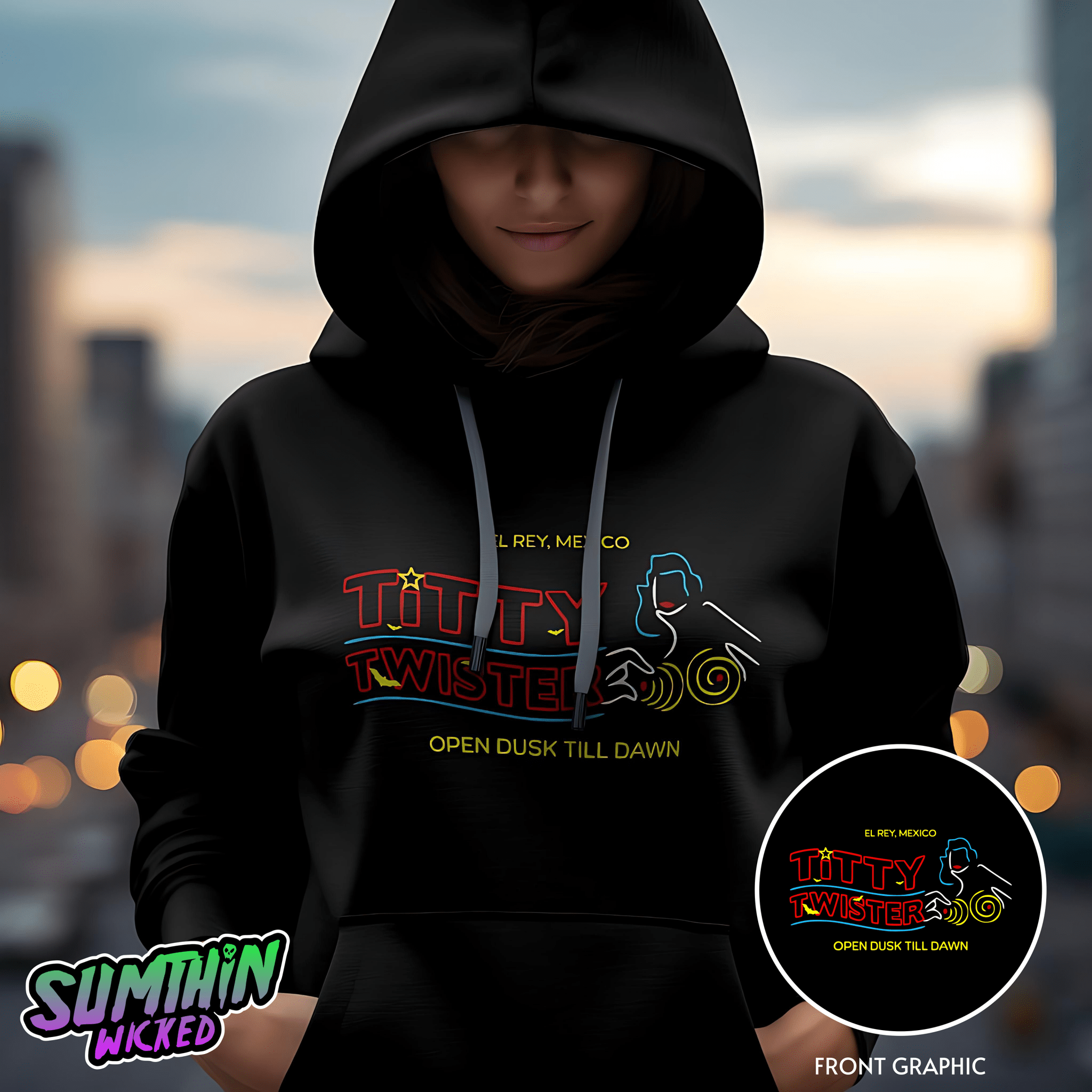 Titty - Premium Black Hoody - From Dusk Till Dawn Inspired - Sumthin Wicked Exclusive - Goblin Wood