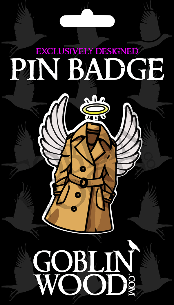 Trench Coat Acrylic Pin Badge - Supernatural Inspired - Goblin Wood