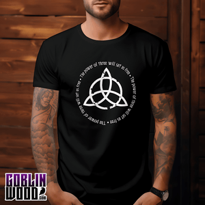 Triquetra - Black Premium T-Shirt - Charmed Inspired - Goblin Wood Exclusive - Goblin Wood