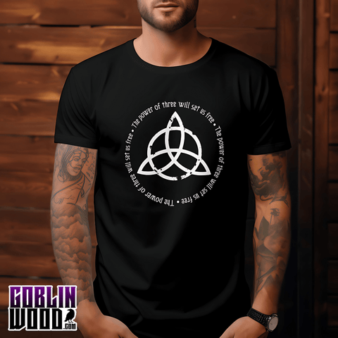 Triquetra - Black Premium T-Shirt - Charmed Inspired - Goblin Wood Exclusive - Goblin Wood