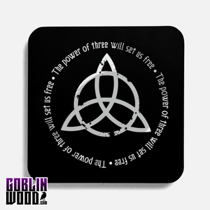 Triquetra - Drinks Coaster - Charmed Inspired - Goblin Wood Exclusive - Goblin Wood