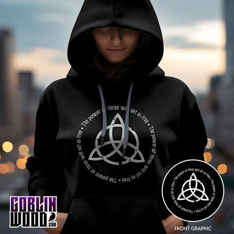 Triquetra - Premium Black Hoody - Charmed Inspired - Goblin Wood Exclusive - Goblin Wood