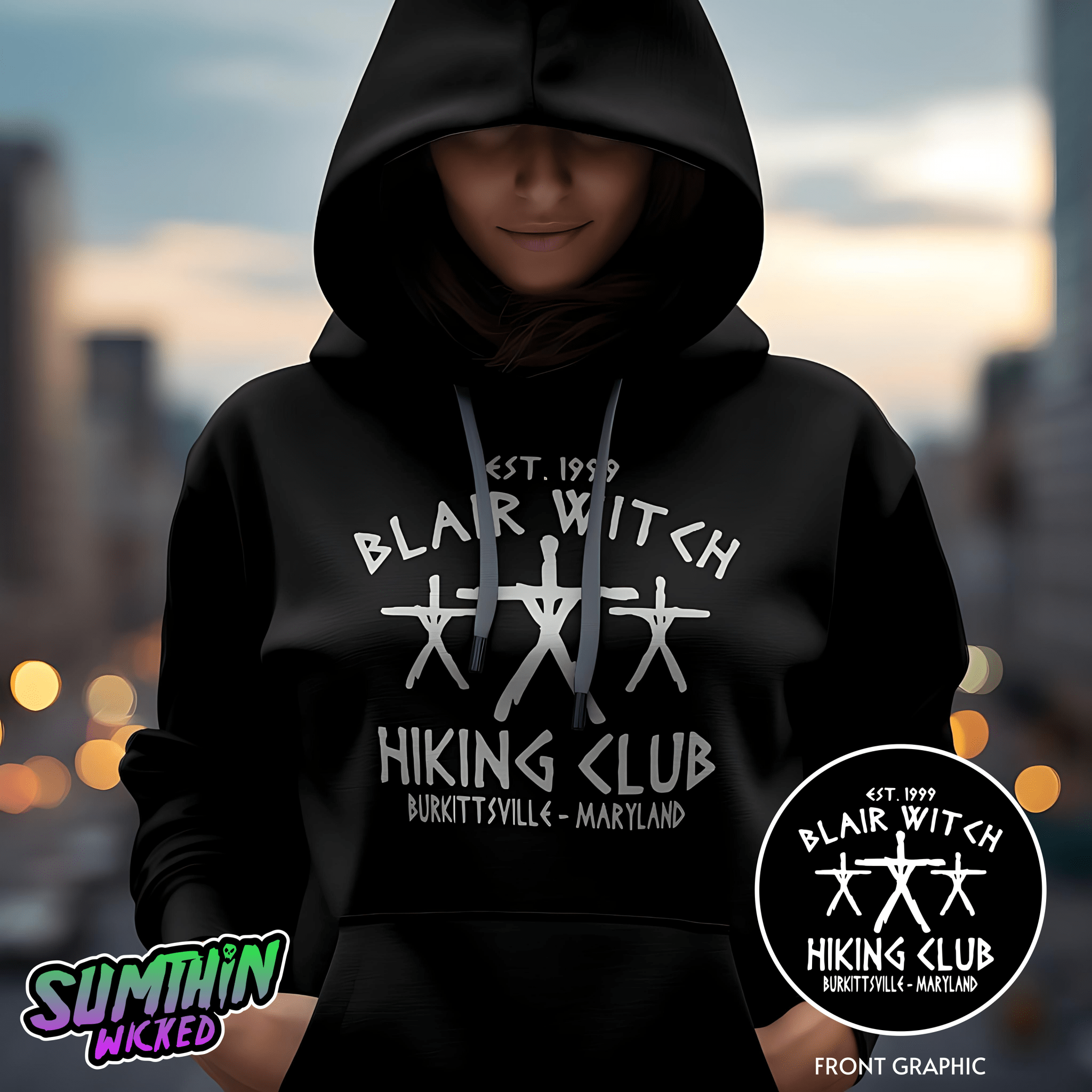 Twanas - Premium Black Hoody - The Blair Witch Project Inspired - Sumthin Wicked Exclusive - Goblin Wood