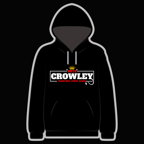 Vote Crowley Black Hoody - Goblin Wood Exclusive - Goblin Wood